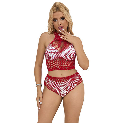 FISHNET SET RED