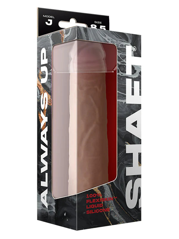 Shaft Model A Flexskin Liquid Silicone 8.5" Dong w/Balls - Mahogany