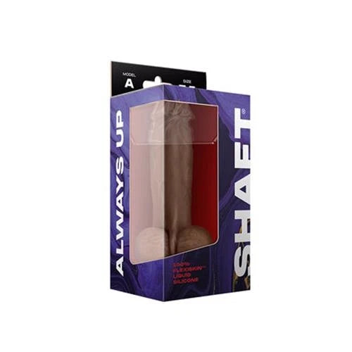 Shaft Model A: 7.5 in. Dual Density Silicone Dildo with Balls Oak