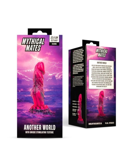 MYTHICAL MATES Another World Dildo Pink and Purple 22.4 cm - 8.8"
