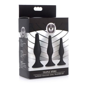 Xr - Masterseries 3 НАБОРА АНАЛЬНЫХ ПРОБОК, ТРЕНИРОВОЧНЫЙ СИЛИКОНОВЫЙ, ЧЕРНЫЙ