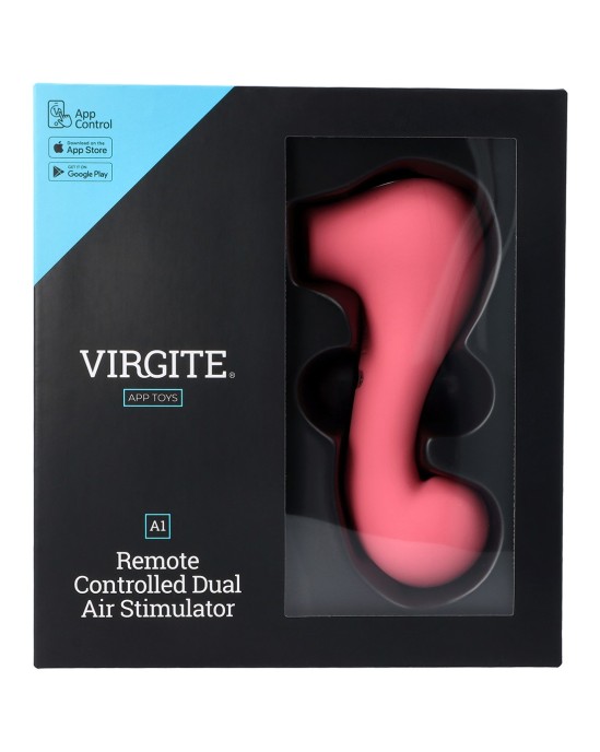 Virgite - App Toys A1 ДВОЙНОЙ ВОЗДУШНЫЙ СТИМУЛЯТОР С ДИСТАНЦИОННЫМ УПРАВЛЕНИЕМ