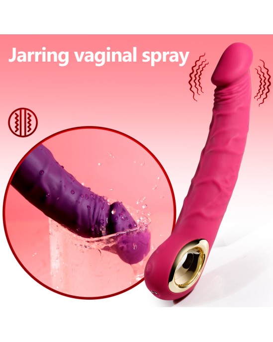 Kinny Jump-O vibrator dildo 22.1 cm Rose Red