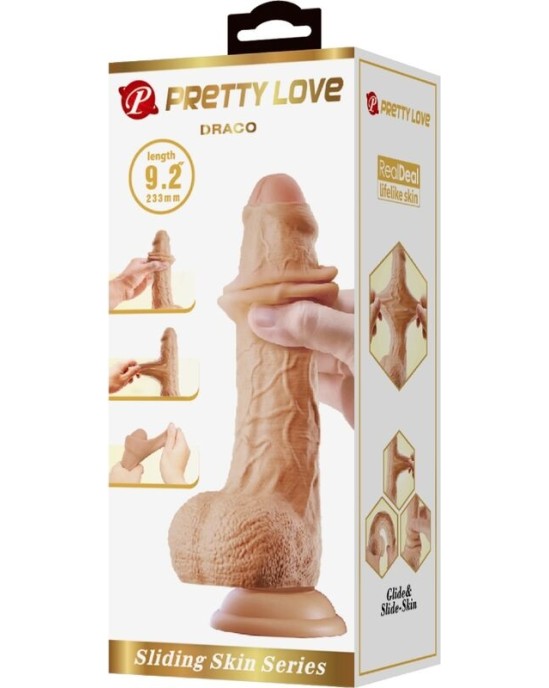 Pretty Love DRACO REALISTIC DILDO 23 CM FLESH