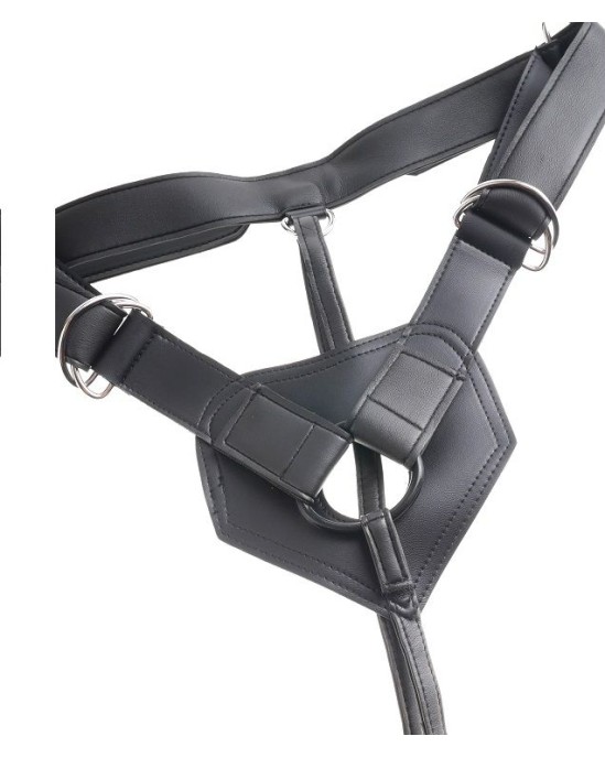 King Cock HARNESS WITH REALISTIC PENIS BROWN 20.3 CM