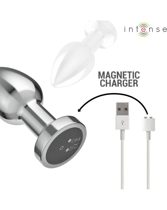 Intense Anal Toys INTENSE - ANAL PLUG 10 VIBRATIONS METAL WITH REMOTE CONTROL M