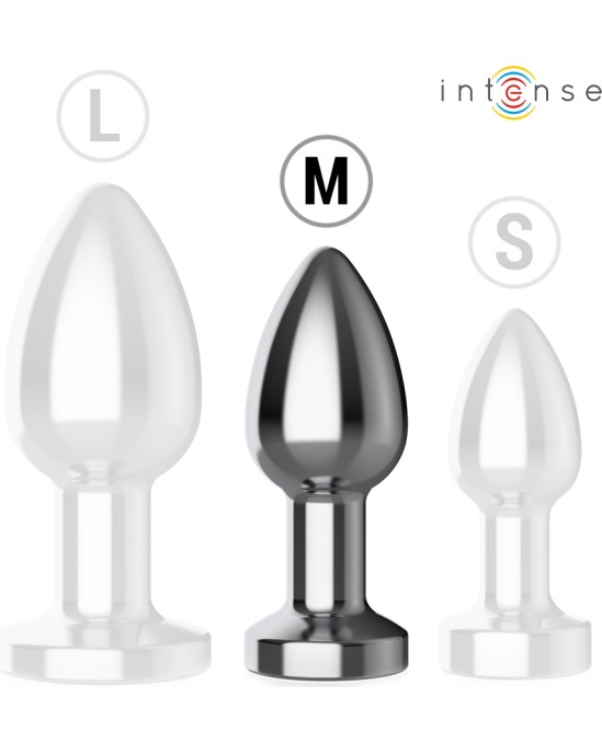 Intense Anal Toys INTENSE - ANAL PLUG 10 VIBRATIONS METAL WITH REMOTE CONTROL M