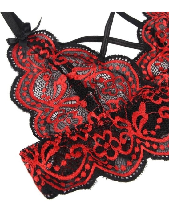 Subblime Sets SUBBLIME - SET TWO PIECES SET LACE TOP AND PANTIES S/M