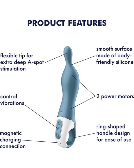 Satisfyer Vibrator SATISFYER - AMAZING 1 ASPOT VIBRATOR BLUE