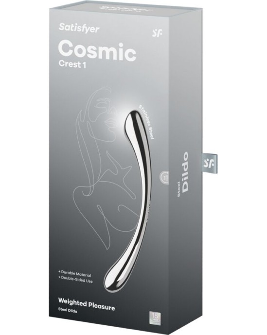 Satisfyer Dildo SATISFYER - COSMIC CREST 1 STAINLESS STEEL DOUBLE-ENDED DILDO
