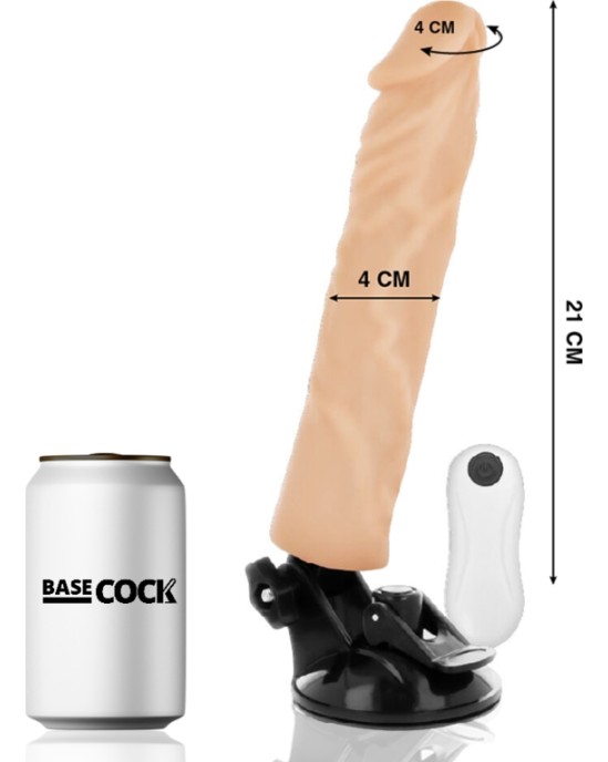 Basecock REALISTIC VIBRATOR REMOTE CONTROL FLESH 21 CM -O- 4 CM