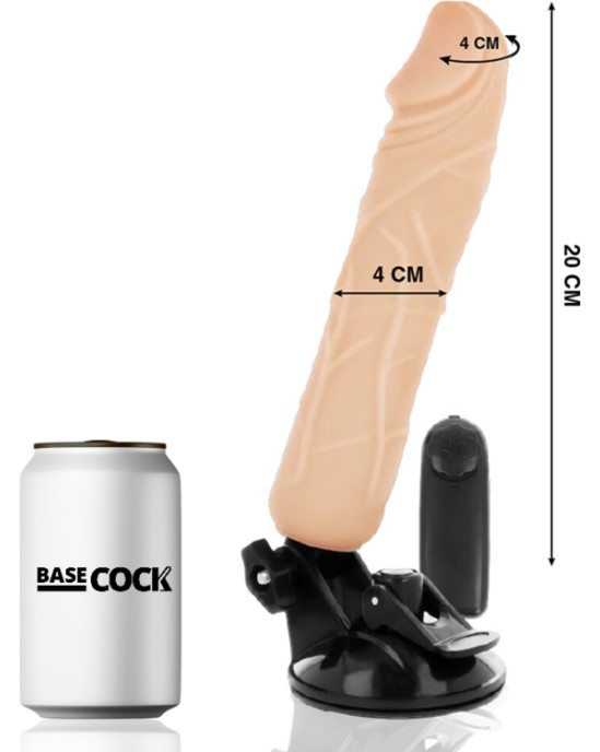 Basecock REALISTIC VIBRATOR REMOTE CONTROL FLESH 20 CM -O- 4 CM