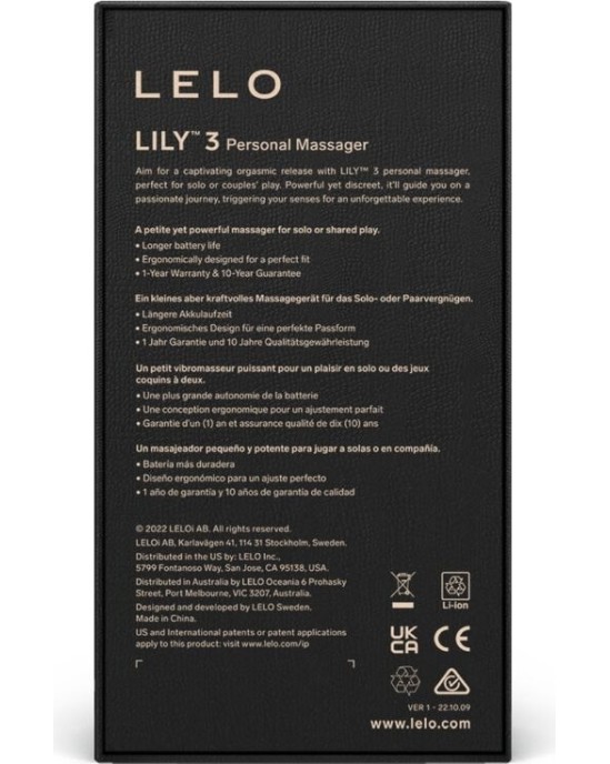Lelo LILY 3 PERSONAL MASSAGER - AQUA GREEN