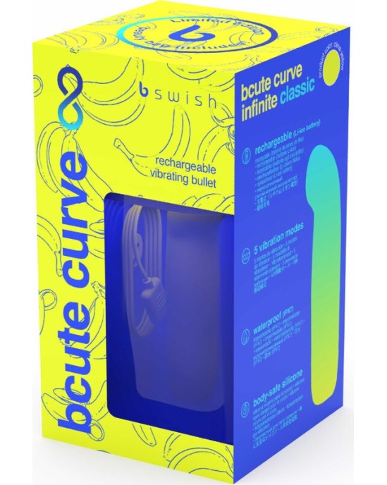 B Swish BCUTE CURVE INFINITE CLASSIC LIMITED EDITION RECHARGEABLE SILICONE VIBRATOR YELLOW