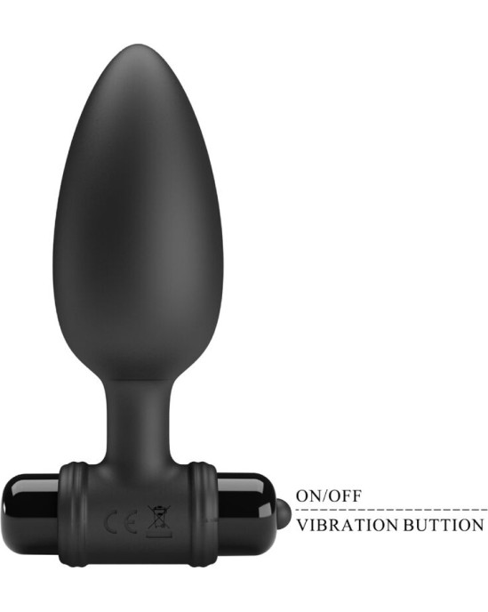 Pretty Love VIBRA BUTT PLUG 2 ANAL PLUG 10 VIBRATIONS BLACK
