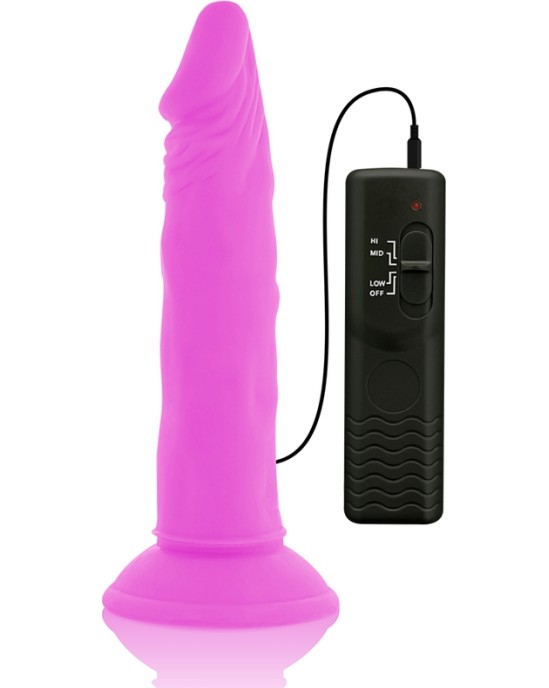 Diversia FLEXIBLE VIBRATING DILDO PURPLE 23 CM -O- 4.3 CM