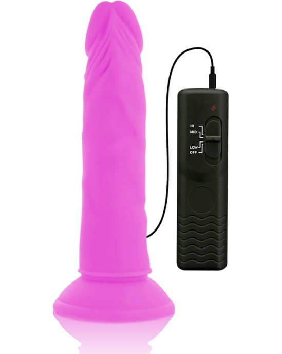 Diversia FLEXIBLE VIBRATING DILDO PURPLE 23 CM -O- 4.3 CM