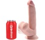 King Cock Plus KING COCK - PLUS 3D DILDO SWINGING BALLS 24.5 CM LIGHT SKIN