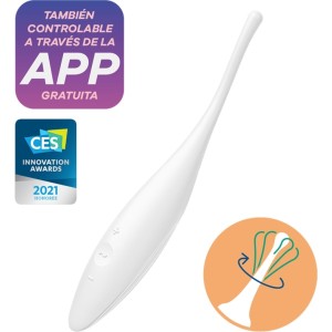 Satisfyer Connect SATISFYER - TWIRLING JOY CLIT TIP VIBRATOR WHITE