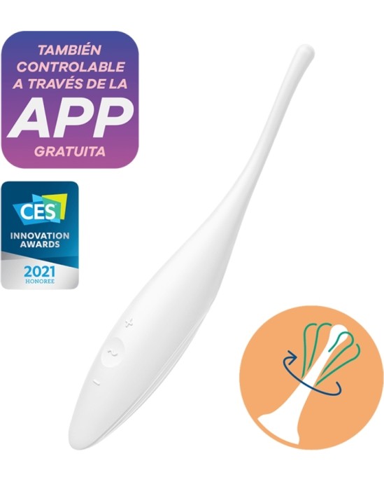 Satisfyer Connect SATISFYER - TWIRLING JOY CLIT TIP VIBRATOR WHITE