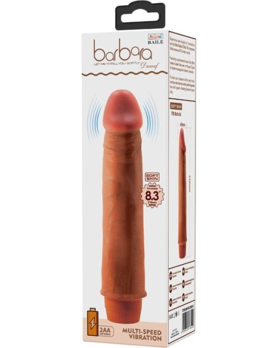 Baile DWARF REALISTIC VIBRATOR 21 CM MULATTO
