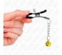 Kink Nipple Grip KINK - GOLD JINGLE BELL PENDANT NIPPLE CLAMPS 6 CM