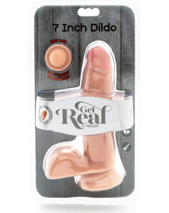 Get Real DUAL DENSITY DILDO 12 CM BALLS SKIN