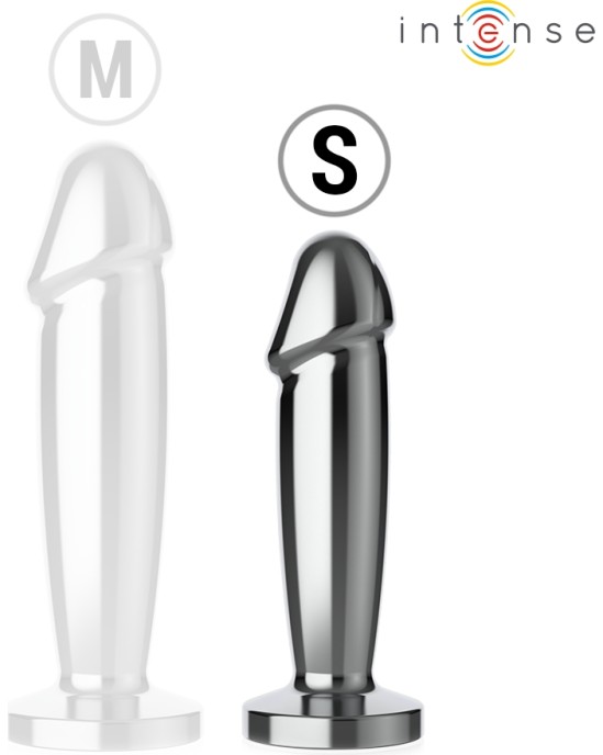 Intense Anal Toys INTENSE - ANAL PLUG 10 VIBRATIONS METAL DILDO WITH REMOTE CONTROL S