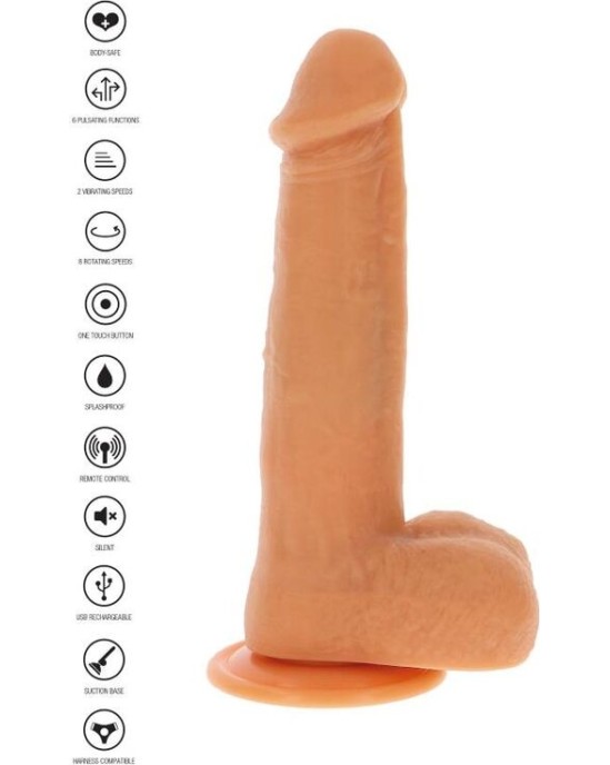 Get Real ROTATING BEADS VIBRATING DILDO SKIN