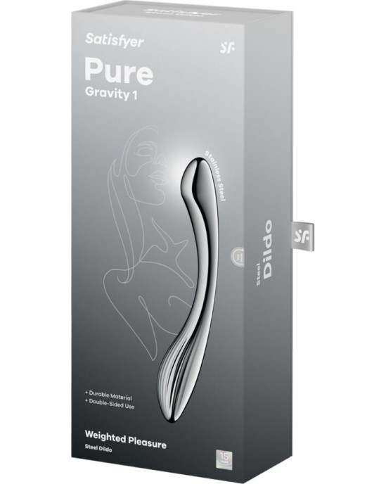 Satisfyer Dildo SATISFYER - PURE GRAVITY 1 STAINLESS STEEL DOUBLE-ENDED DILDO