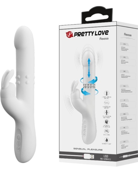 Pretty Love REESE VIBRATOR WITH SILVER ROTATION