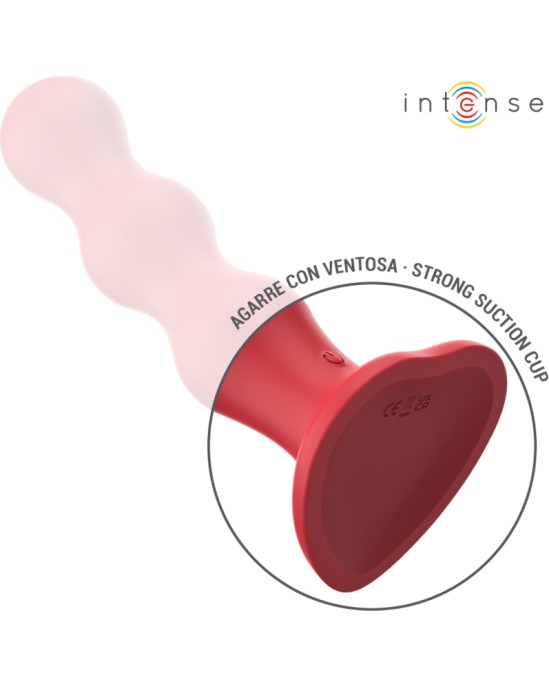 Intense Fun INTENSE - CODY VIBRATOR WITH SUCTION CUP RED REMOTE CONTROL