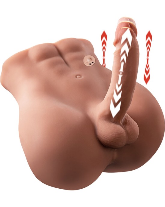 Xise BERTLETT DILDO ASS REALISTIC DILDO AND ANUS MASTURBATOR FRONT POSITION WITH THRUSTING 18 CM