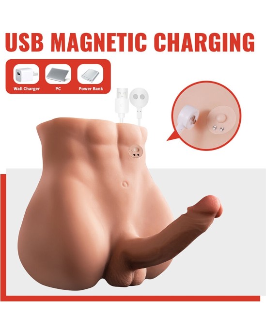 Xise BERTLETT DILDO ASS REALISTIC DILDO AND ANUS MASTURBATOR FRONT POSITION WITH THRUSTING 18 CM