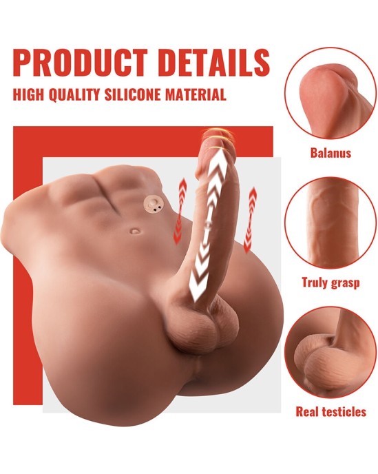 Xise BERTLETT DILDO ASS REALISTIC DILDO AND ANUS MASTURBATOR FRONT POSITION WITH THRUSTING 18 CM