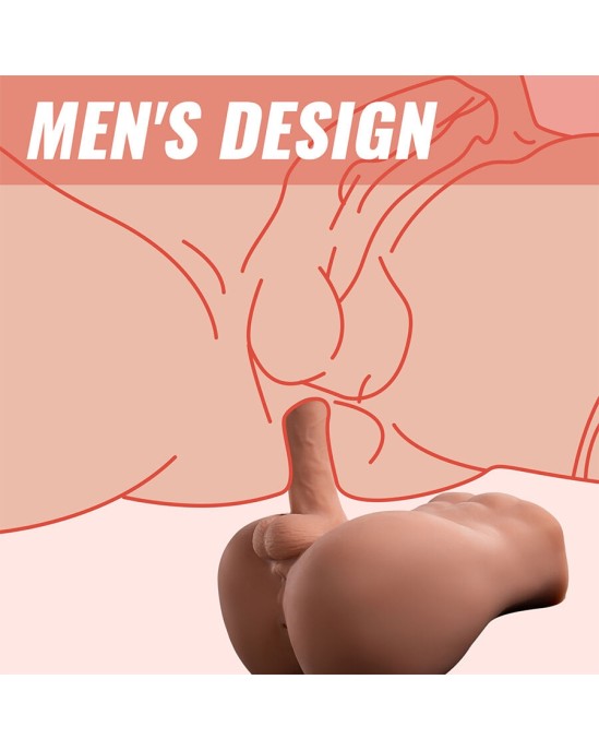 Xise BERTLETT DILDO ASS REALISTIC DILDO AND ANUS MASTURBATOR FRONT POSITION WITH THRUSTING 18 CM