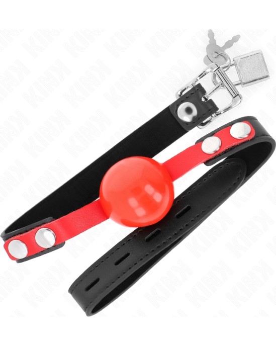 Kink Collar & Gag KINK - SOFT TPE BALL 4 CM GAG MODEL 4 60 x 2 CM ADJUSTABLE 37-52 CM