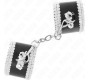 Kink Wrist Restraint KINK - BLACK WRIST RESTRAINTS WITH WHITE DECORATE LACE ADJSUTABLE 20-23 CM X 5.5 CM