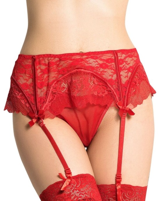 Queen Lingerie THONG WITH LACE GARTER S/M