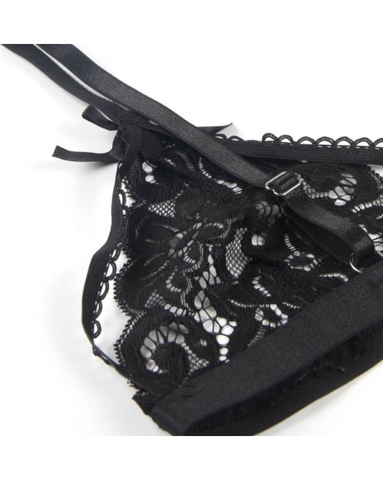 Subblime Sets SUBBLIME - SET THREE PIECES SET BRA+ GARTER BELT + THONG L/XL