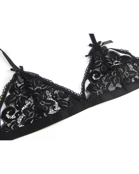 Subblime Sets SUBBLIME - SET THREE PIECES SET BRA+ GARTER BELT + THONG L/XL