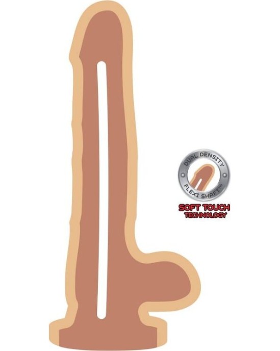 Get Real DUAL DENSITY DILDO 18 CM BALLS SKIN