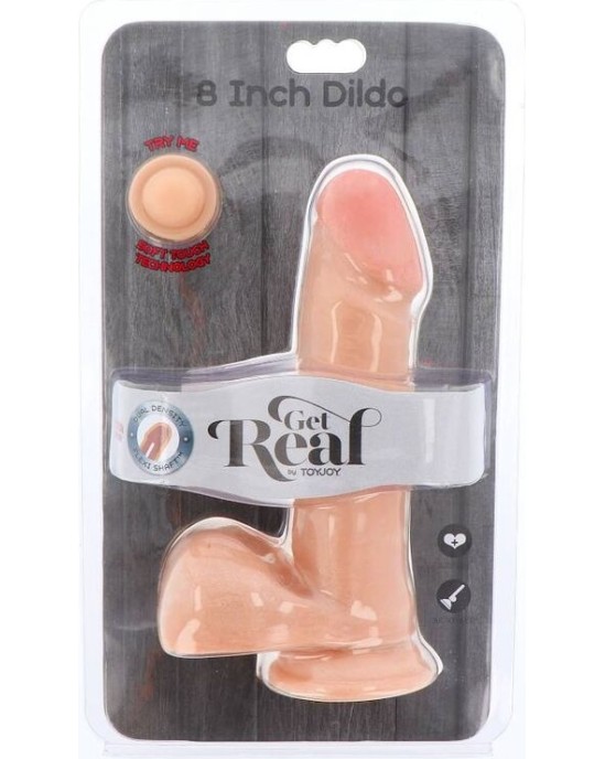 Get Real DUAL DENSITY DILDO 18 CM BALLS SKIN