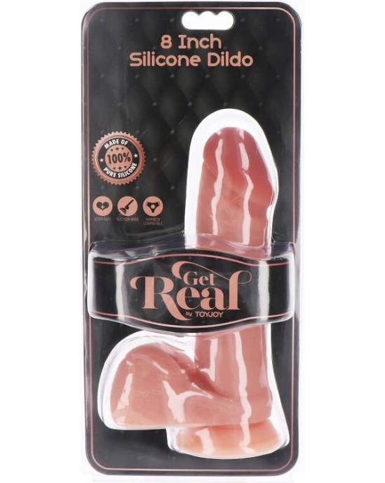 Get Real SILICONE DILDO 20,5 CM W BALLS SKIN
