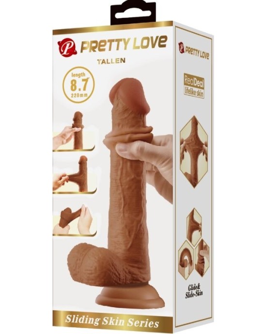 Pretty Love TALLEN REALISTIC DILDO 22 CM BROWN