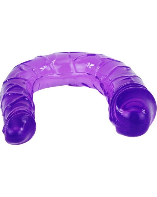Baile Anal BAILE - DOUBLE DILDO IN LILAC FLEXIBLE JELLY