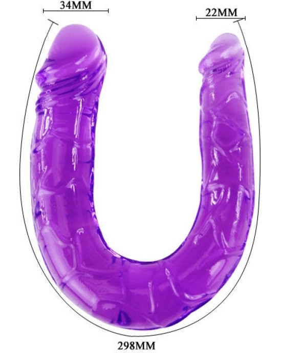 Baile Anal BAILE - DOUBLE DILDO IN LILAC FLEXIBLE JELLY