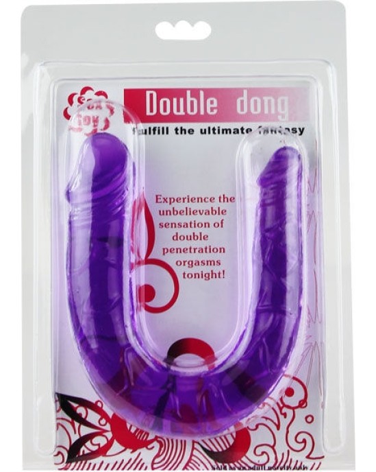 Baile Anal BAILE - DOUBLE DILDO IN LILAC FLEXIBLE JELLY