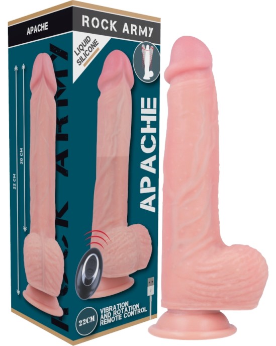 Rock Army ROCKARMY - LIQUID SILICONE VIBRATOR PREMIUM APACHE REMOTE CONTROL 20.5 CM -O- 4.62 CM
