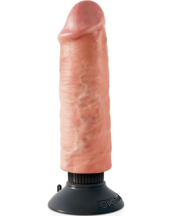 King Cock 15.24 CM VIBRATING COCK FLESH